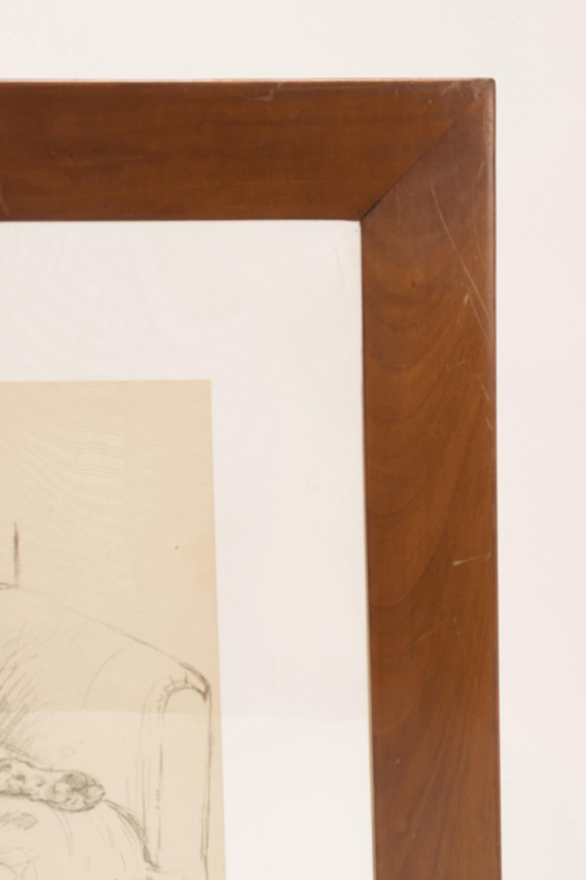 dessin au crayon sur papier, représentant des deux côtés des chiens Dalmatiens, États-Unis 1940. en vente 1