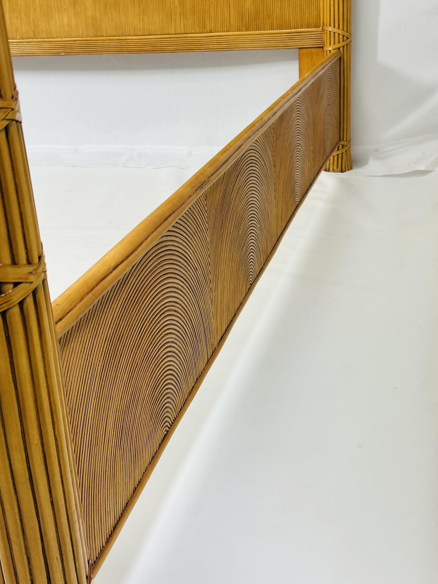 Pencil Reed and Rattan King Size bed in the Style of Gabriella Crespi 8