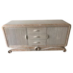 Pencil Reed and Travertine Sideboard / Dresser