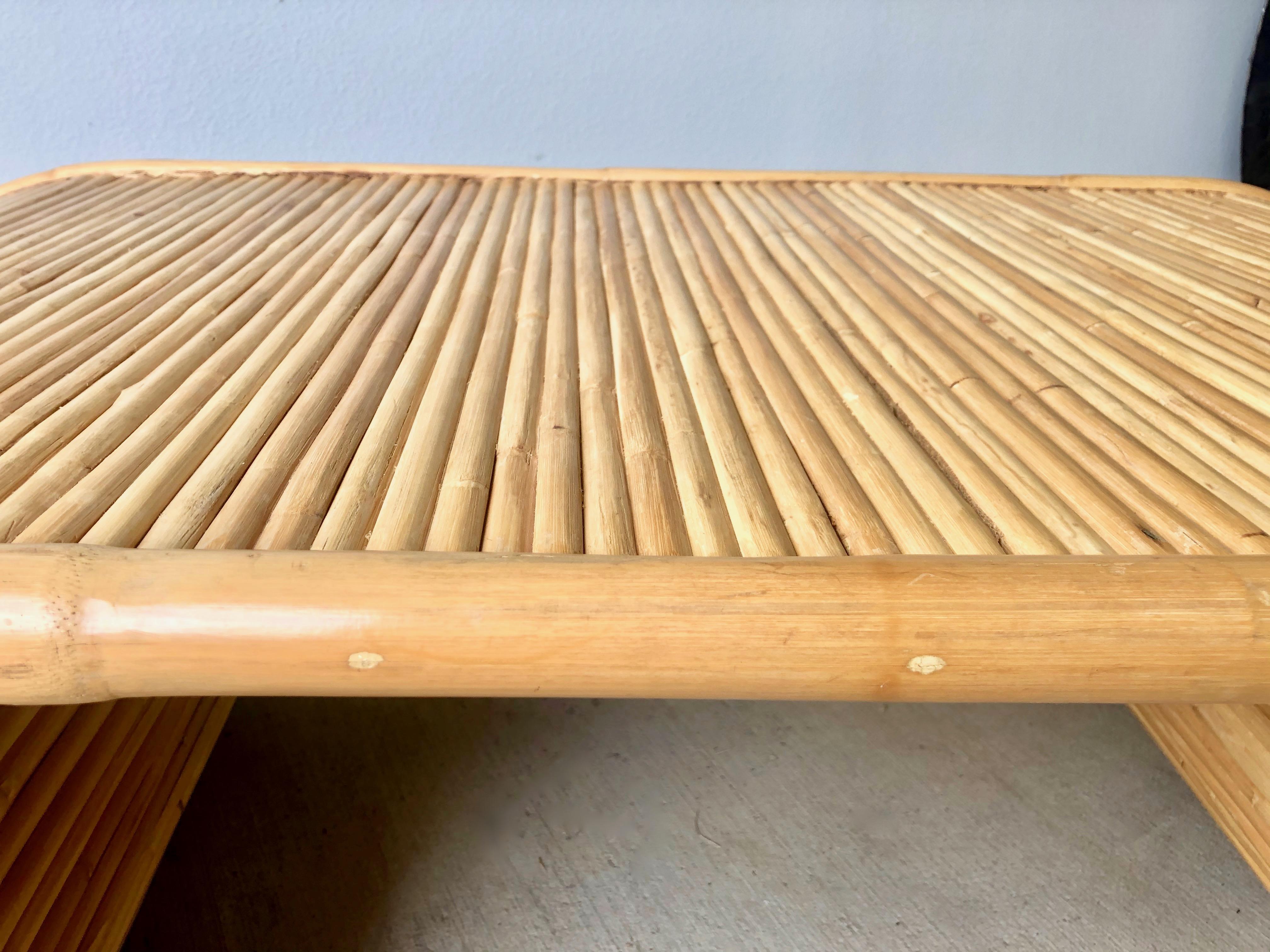 Pencil Reed Bamboo Coffee Table 2