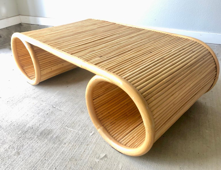 Pencil Reed Bamboo Coffee Table at 1stDibs