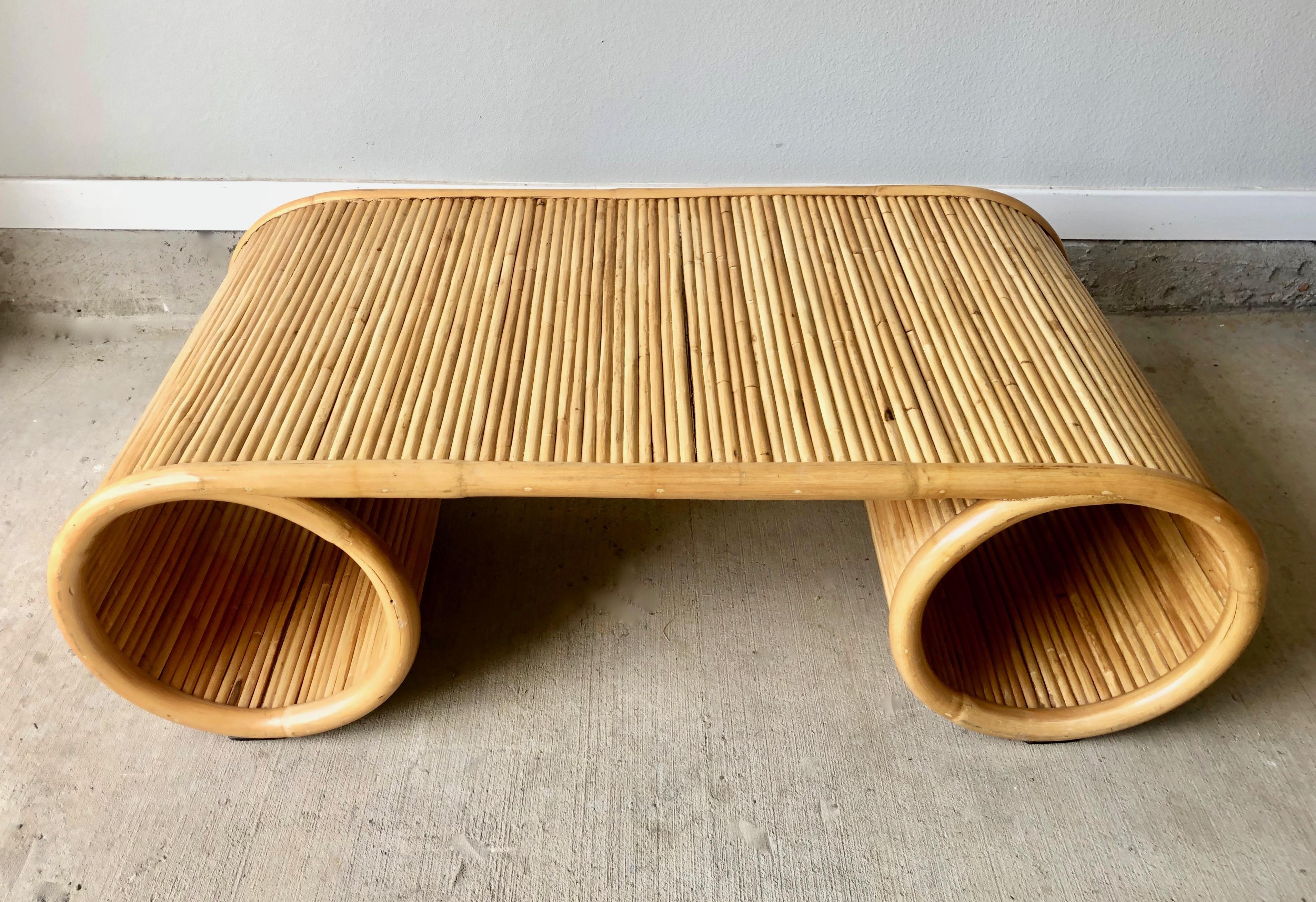 Unknown Pencil Reed Bamboo Coffee Table