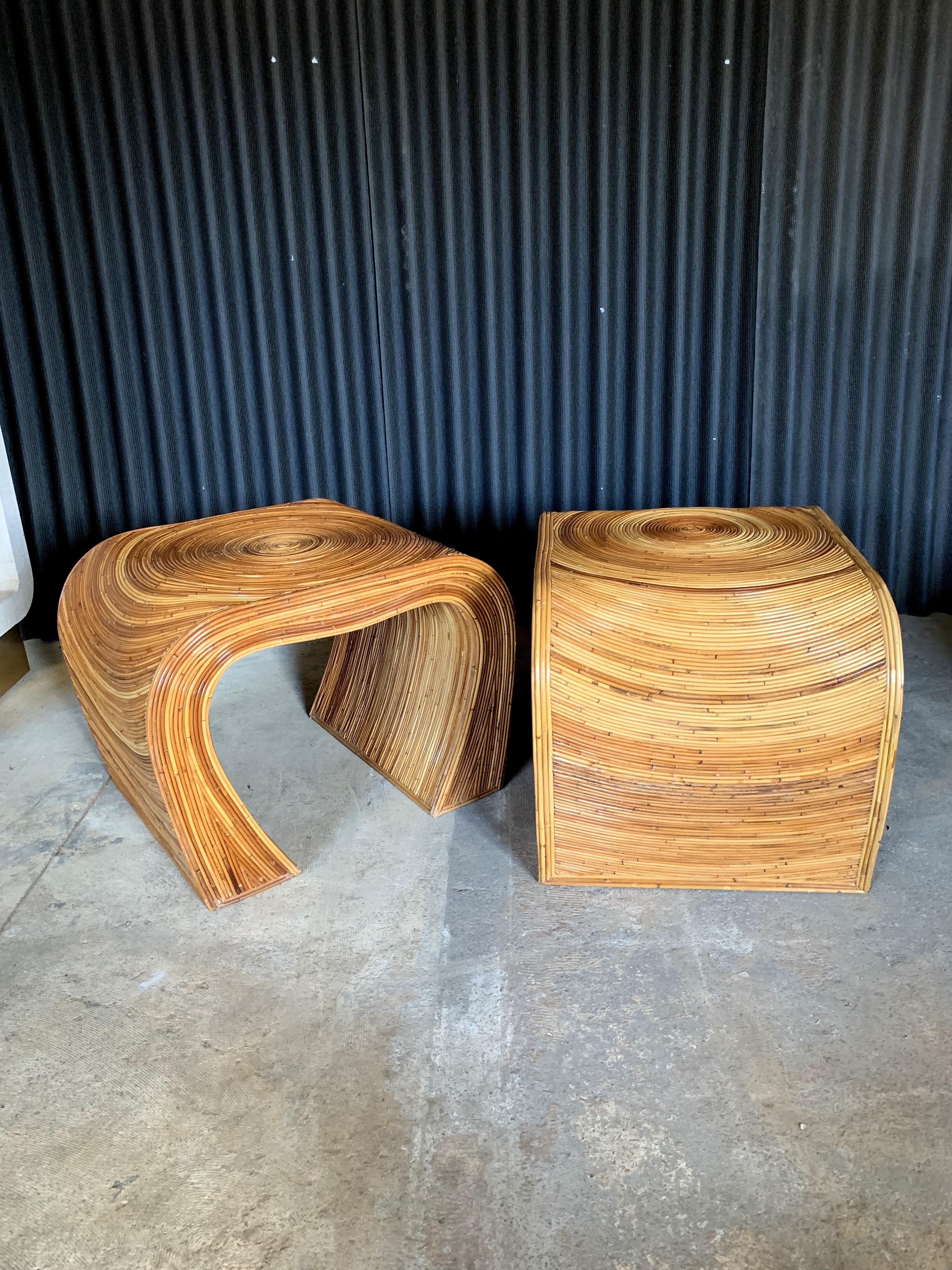 Such lovely pieces that you can use as end tables or nightstands.
These Crespi style pieces are pure elegance.
Great condition with no broken or missing pieces.

Each table is:
22