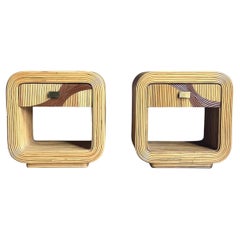Pencil Reed Bamboo Nightstands After Betty Cobonpue