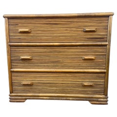Pencil Reed Coastal 3 Drawer Chest Rattan Boho