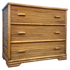 Pencil Reed Coastal 3 Drawer Chest Rattan Boho