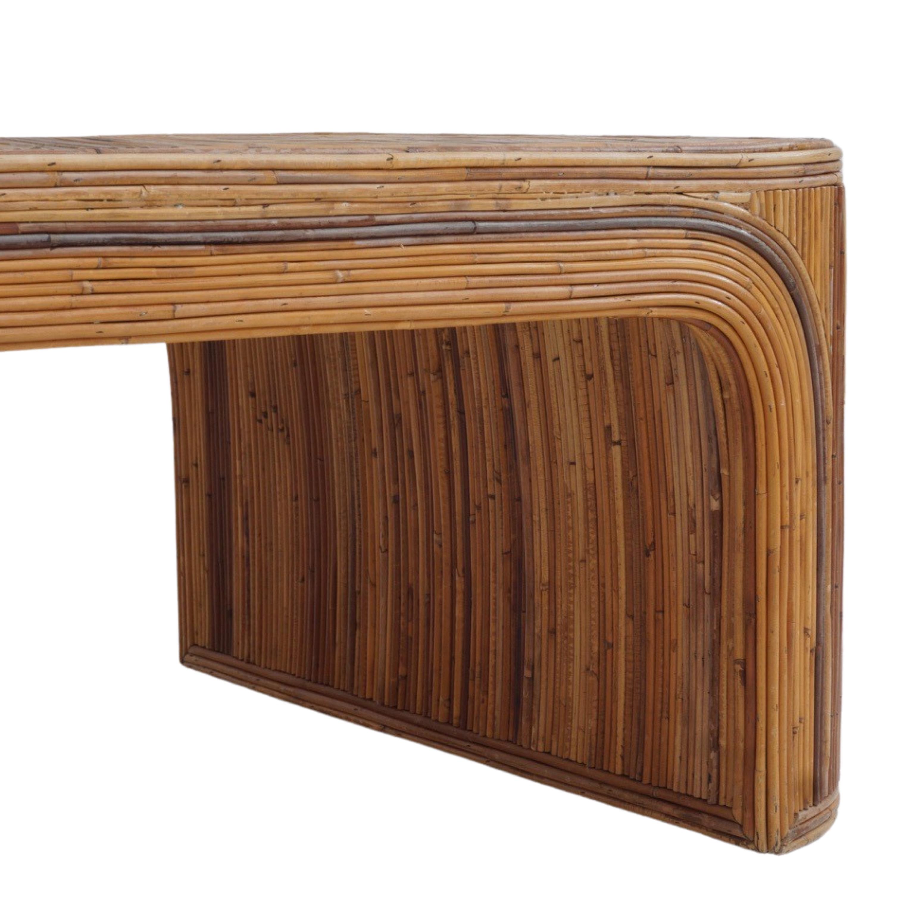 Pencil Reed Coffee Table, 1970s 1