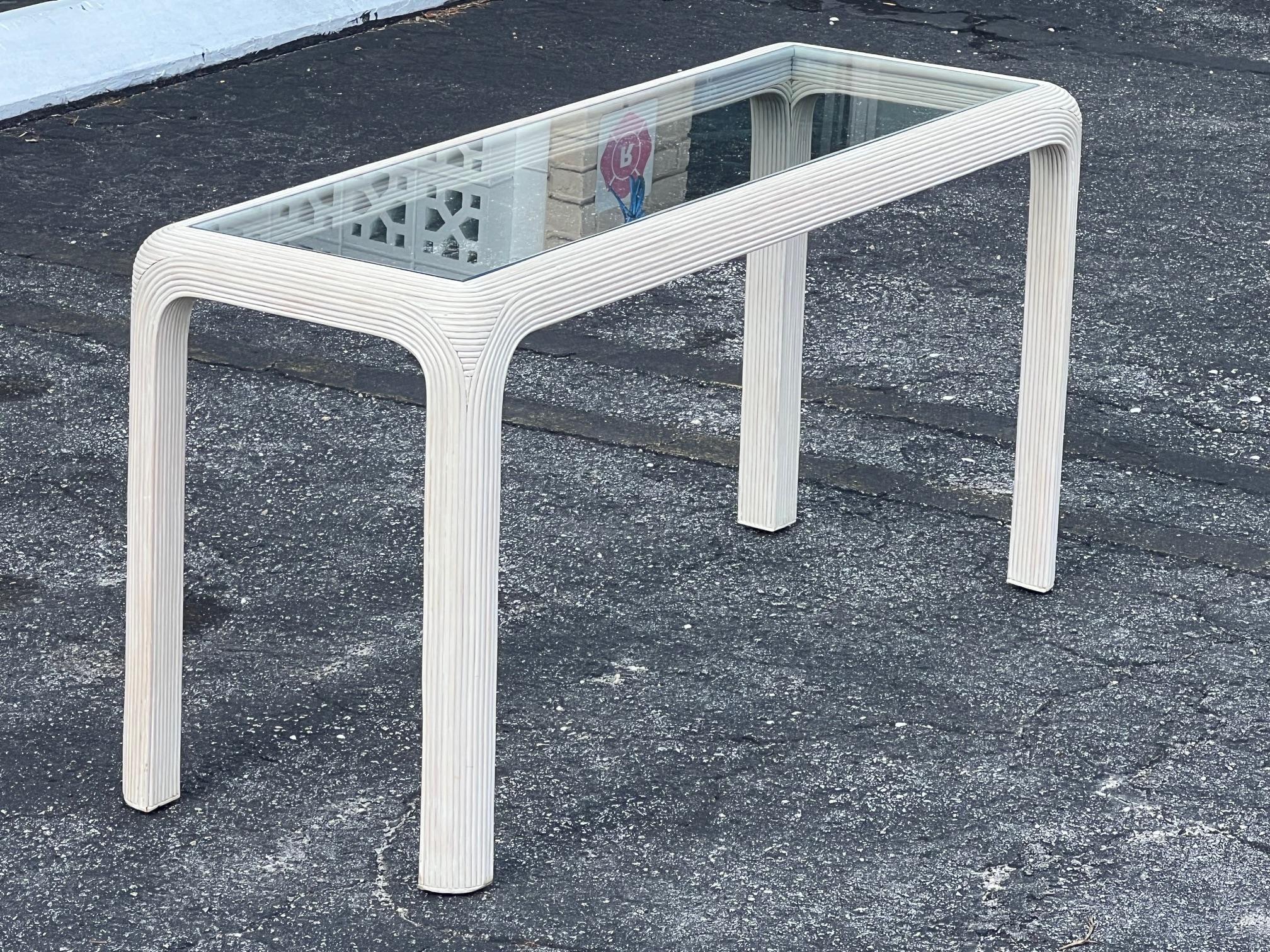 Konsolentisch mit Bleistift und Schilf von Sandtown Furnishings (Moderne der Mitte des Jahrhunderts) im Angebot