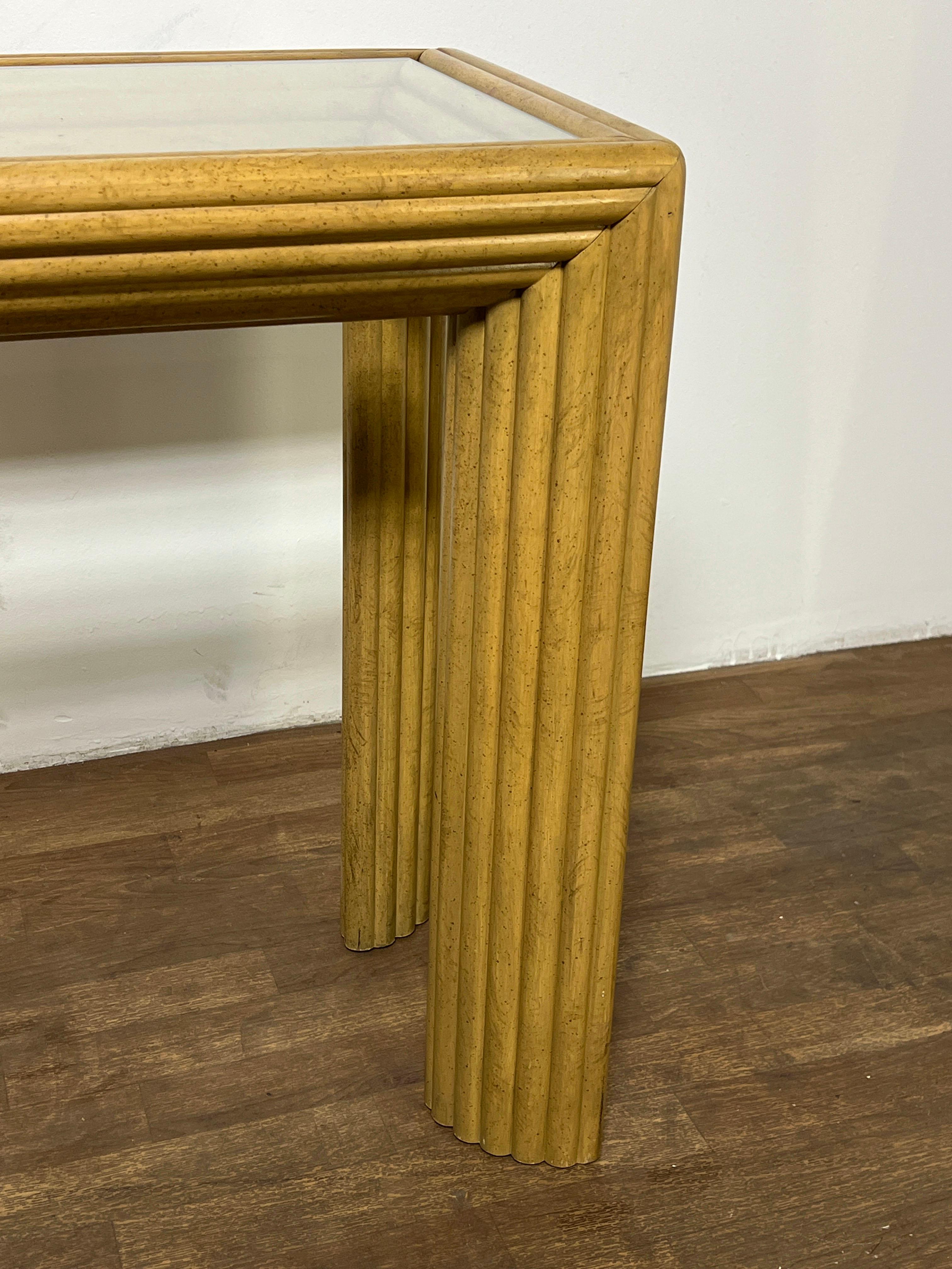 Post-Modern Pencil Reed Console Table Circa 1980s For Sale