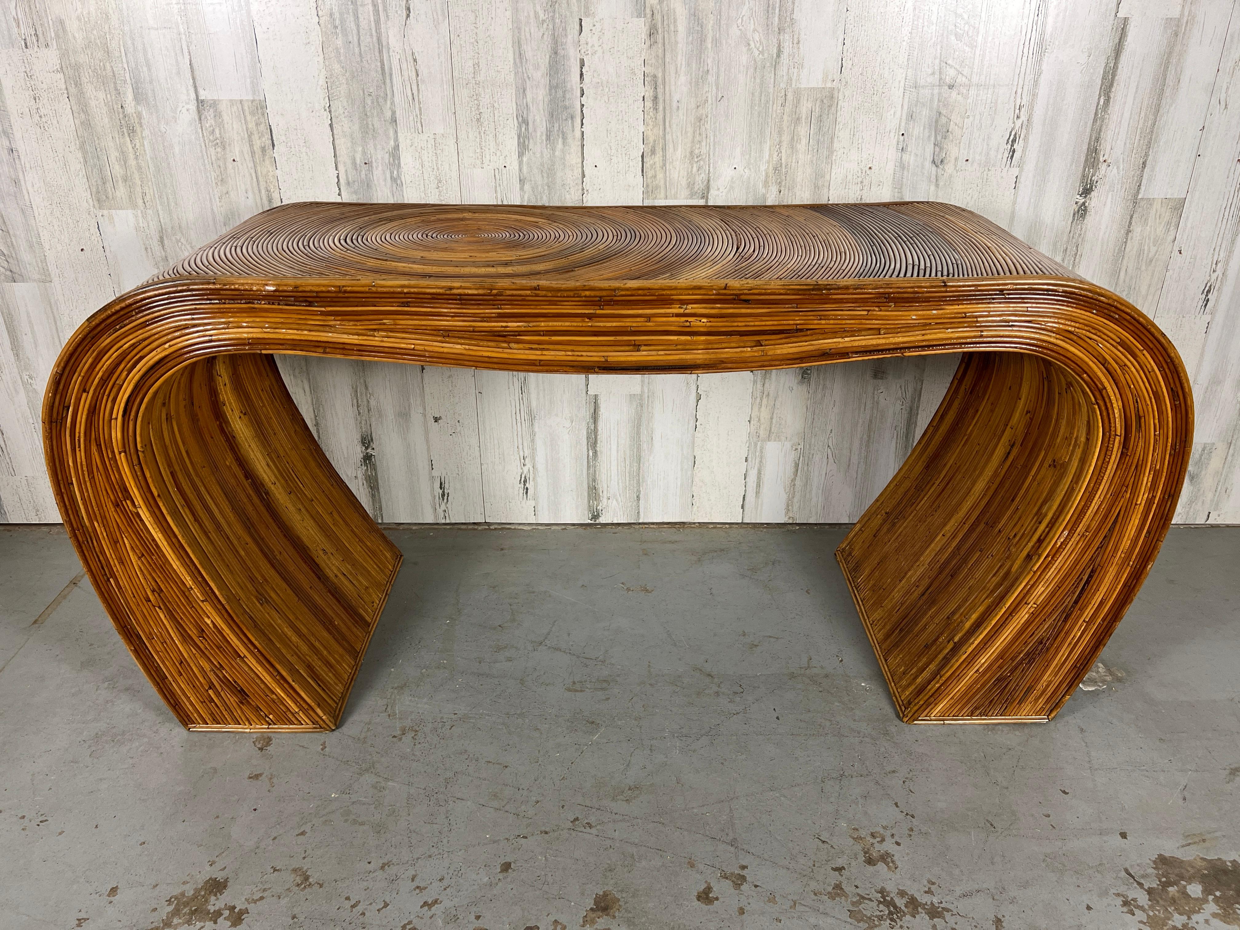 Unknown Pencil Reed Console Table  For Sale
