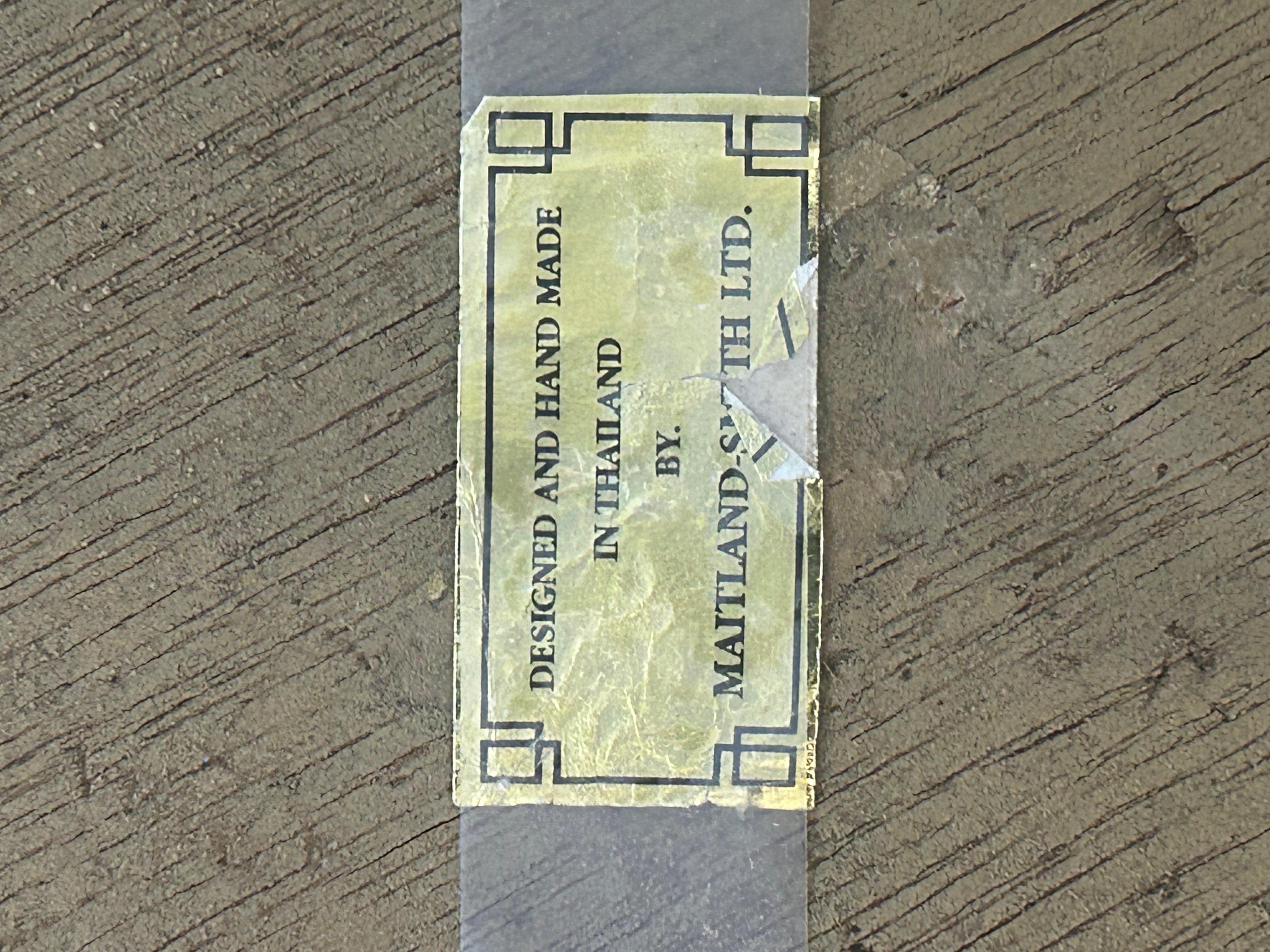 Beistelltische aus Bleistiftrohr, signiert Maitland Smith, ein Paar im Angebot 7