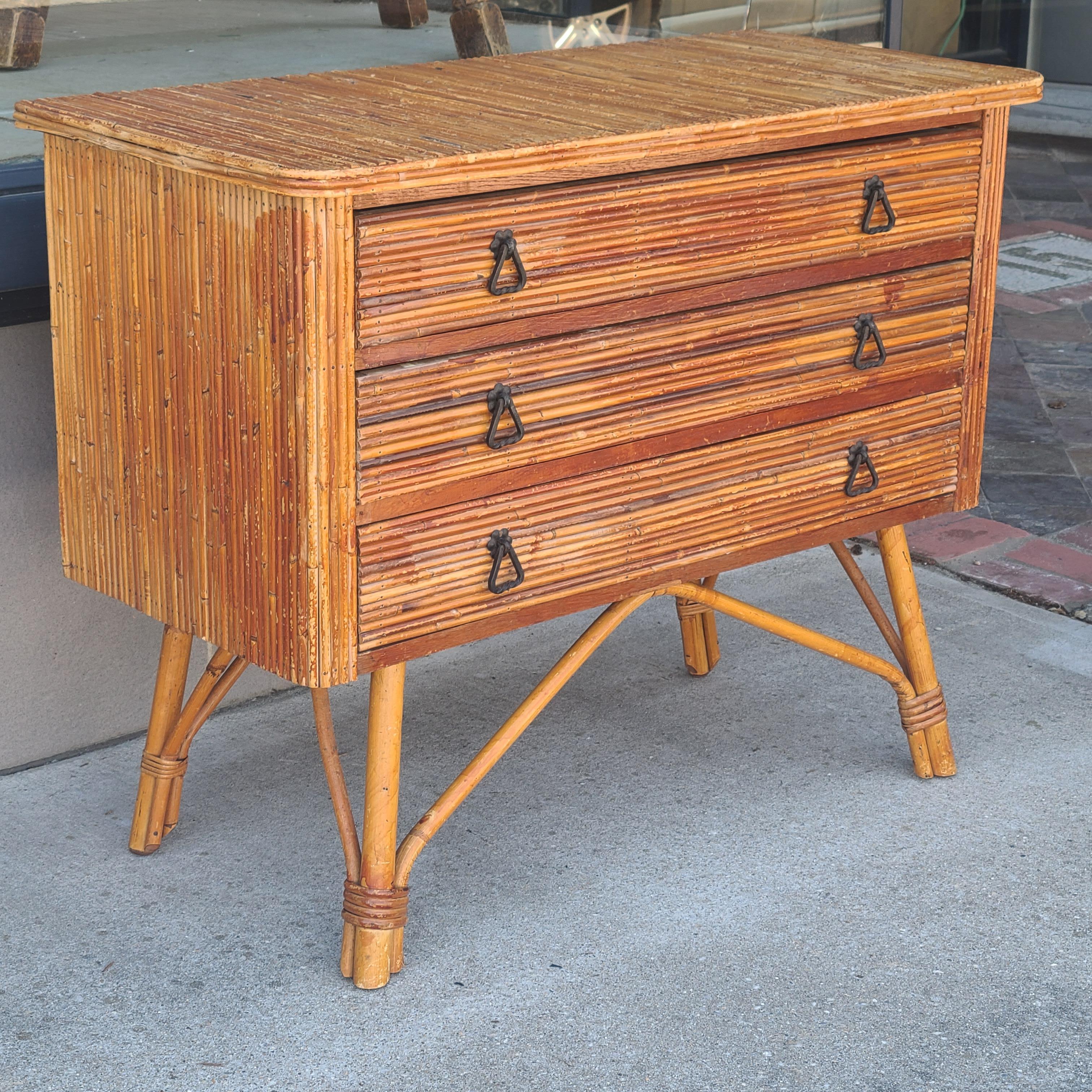 Pencil Reed French Dresser Attributed to Adrien Audoux & Frida Minet 1
