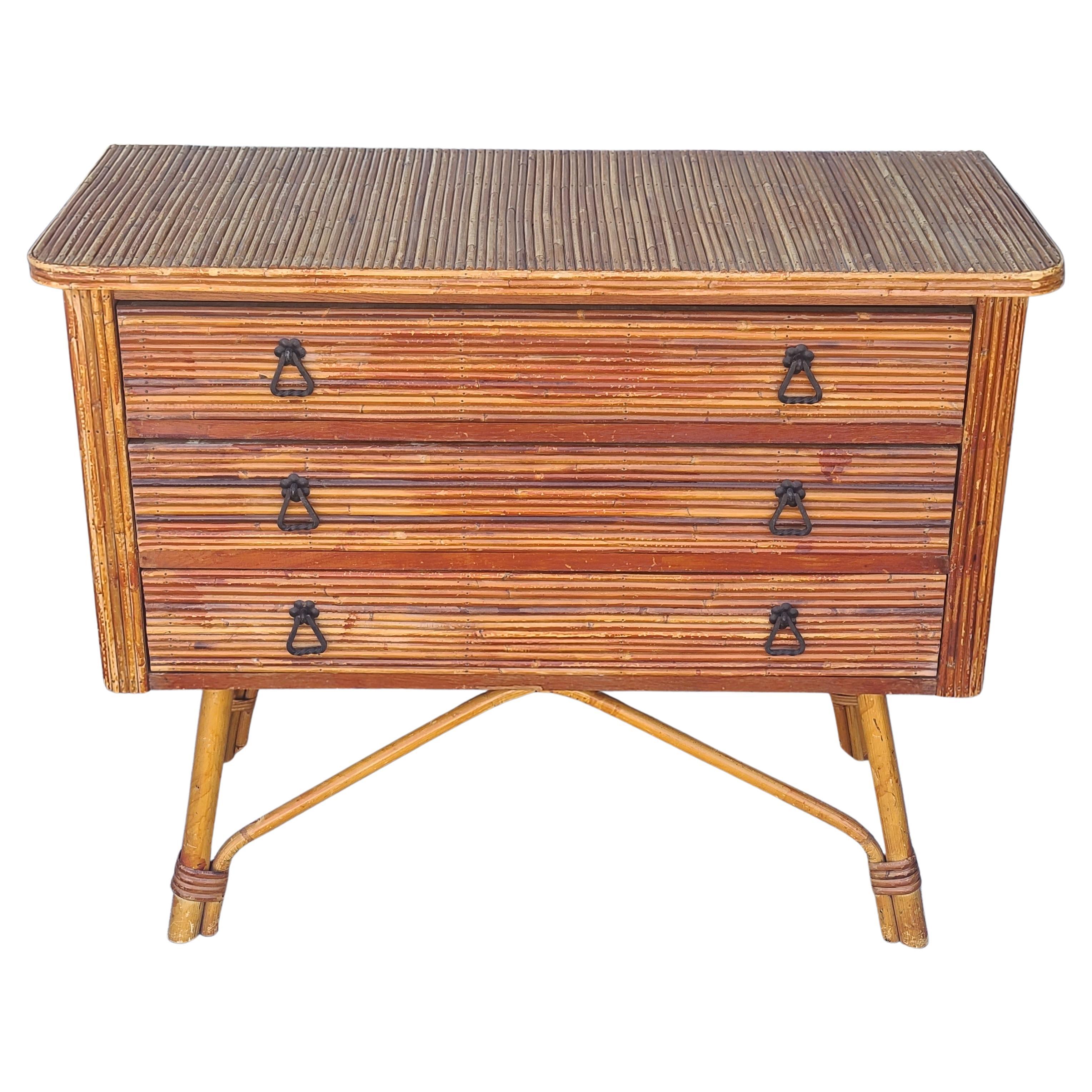 Pencil Reed French Dresser Attributed to Adrien Audoux & Frida Minet