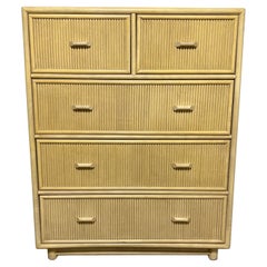 Pencil Reed High Boy Dresser Circa 1970s