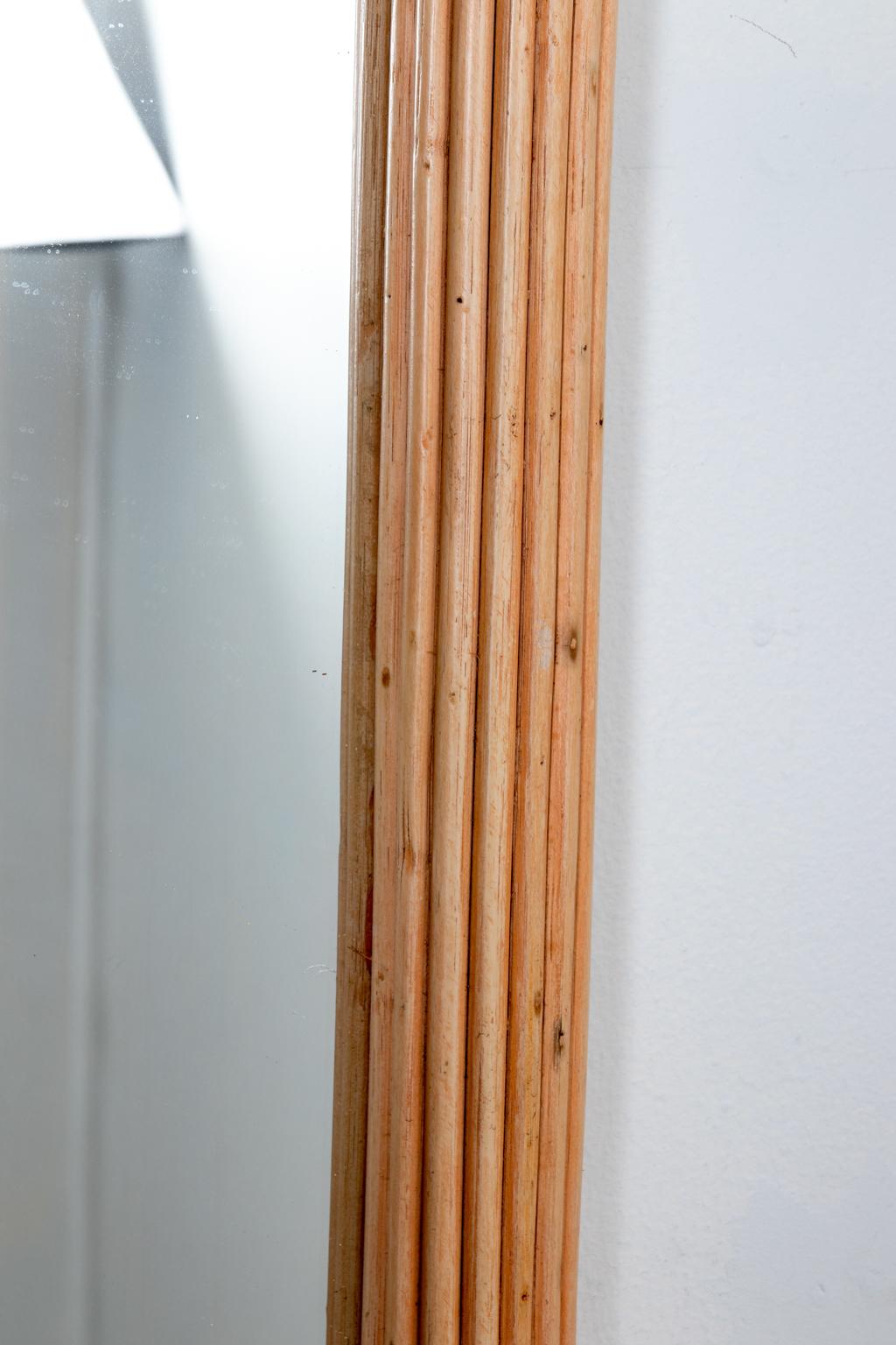 Late 20th Century Pencil Reed Mirror