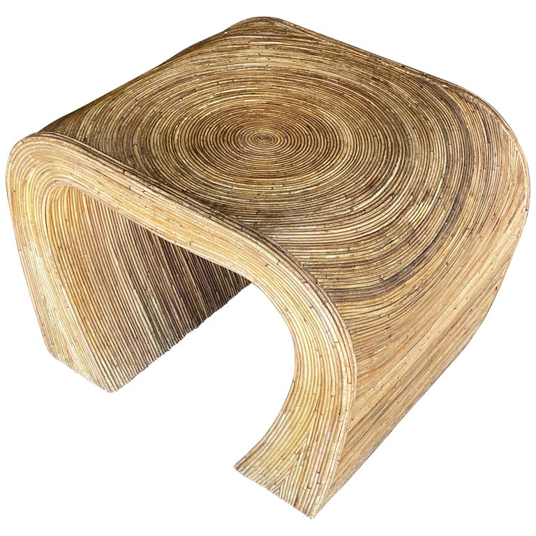 Table Reed Pencil Reed Oversized End Table After Gabriella Crespi at 1stDibs