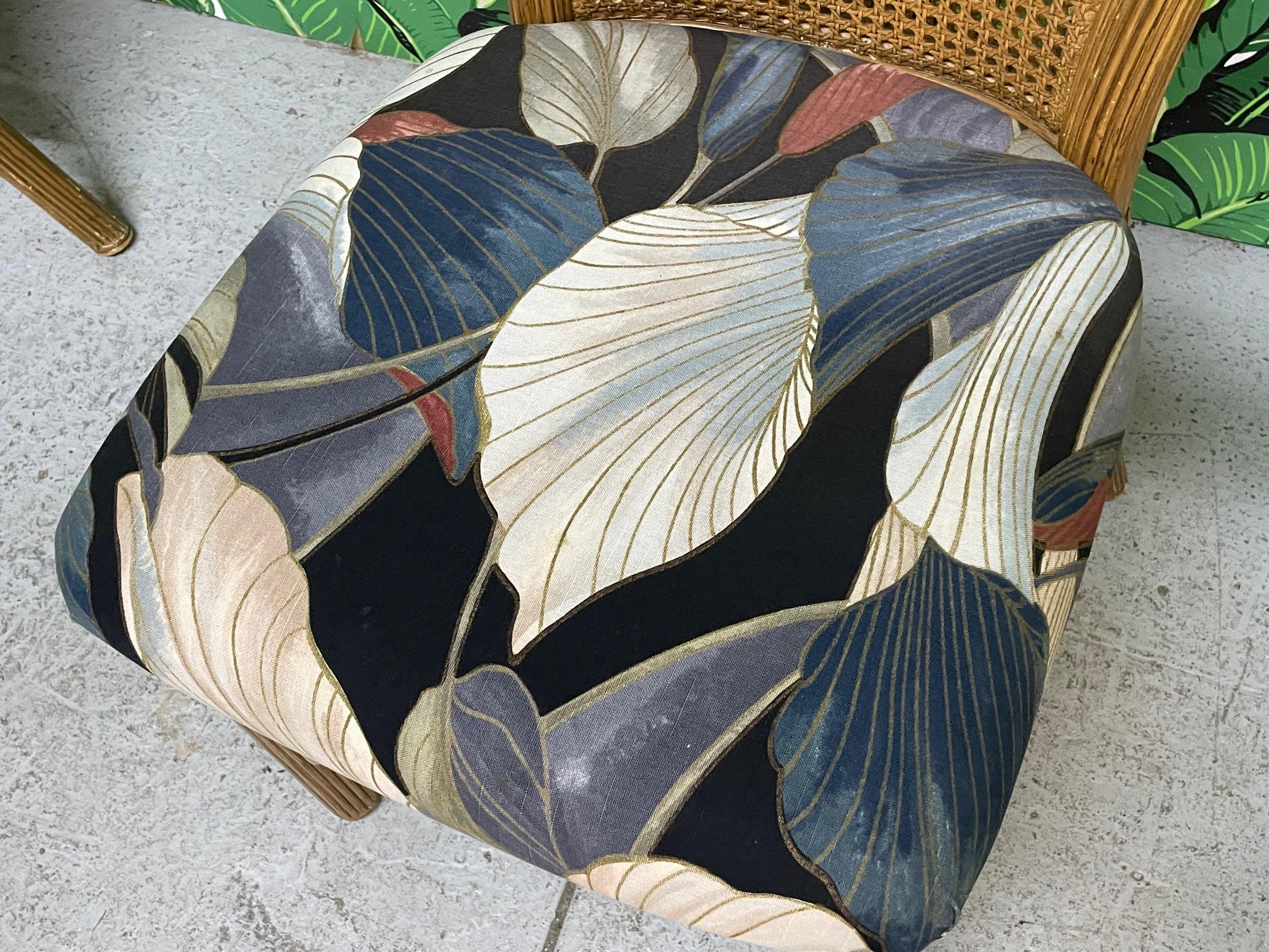 Satz von 6 Esszimmerstühlen aus Rattan und Schilfrohr mit Bleistiftflecken im Angebot 4