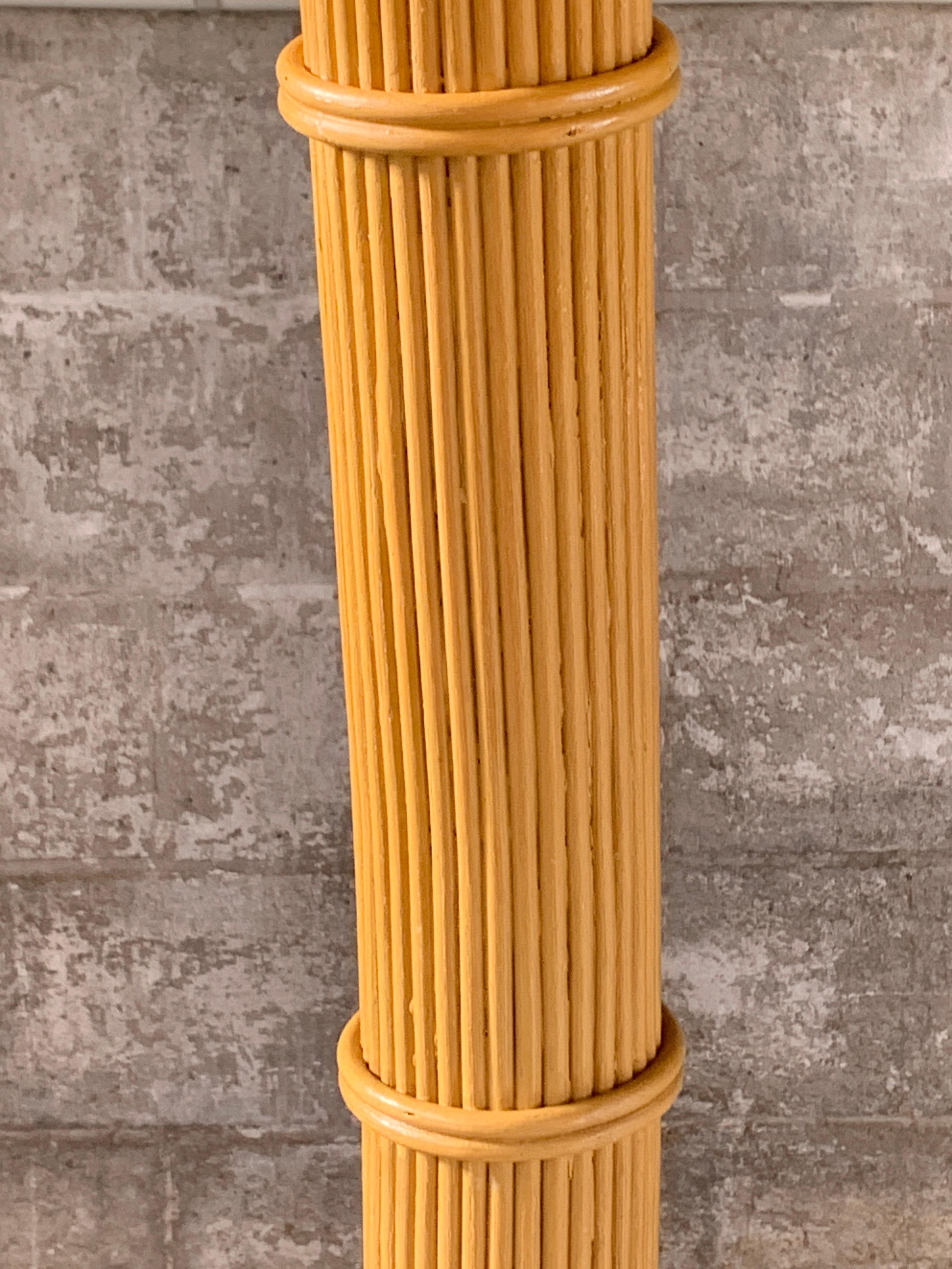 Pencil Reed rattan bamboo coconut palm tree floor lamp 8