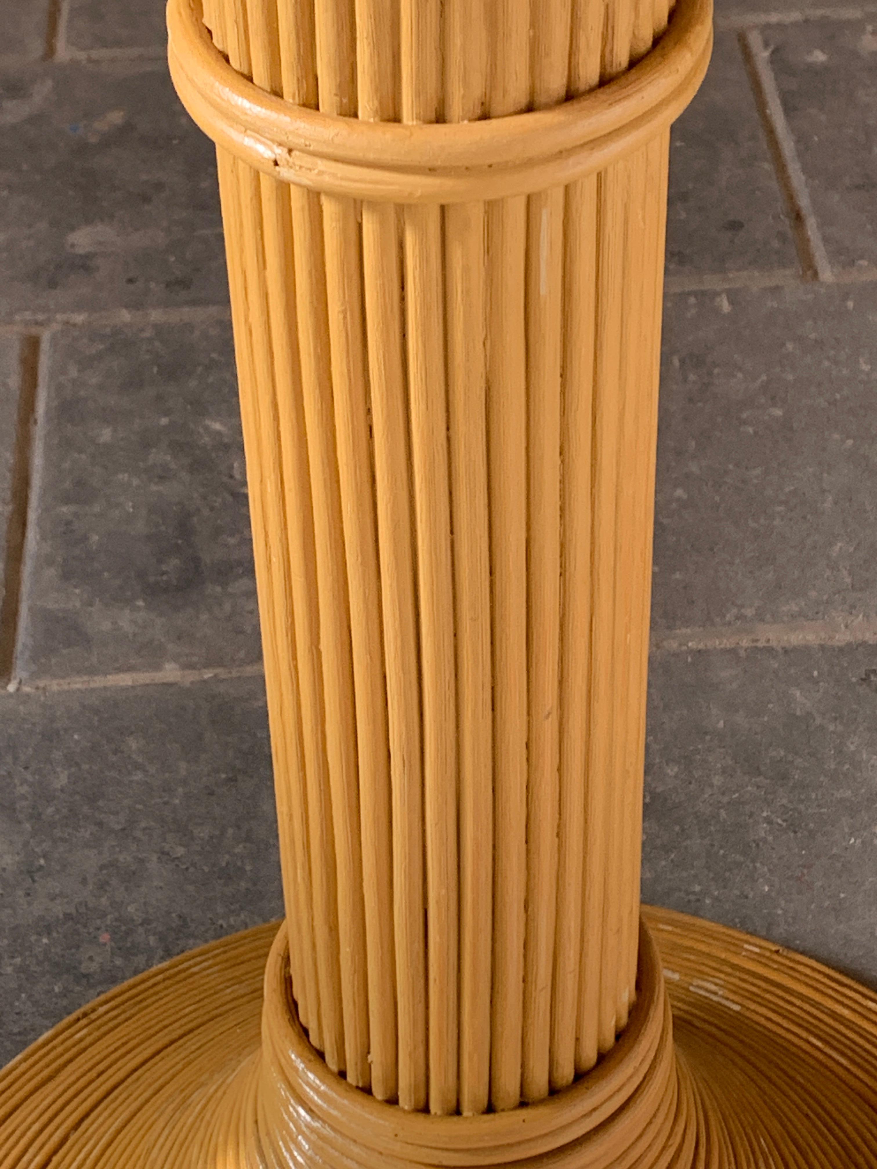 Pencil Reed rattan bamboo coconut palm tree floor lamp 11
