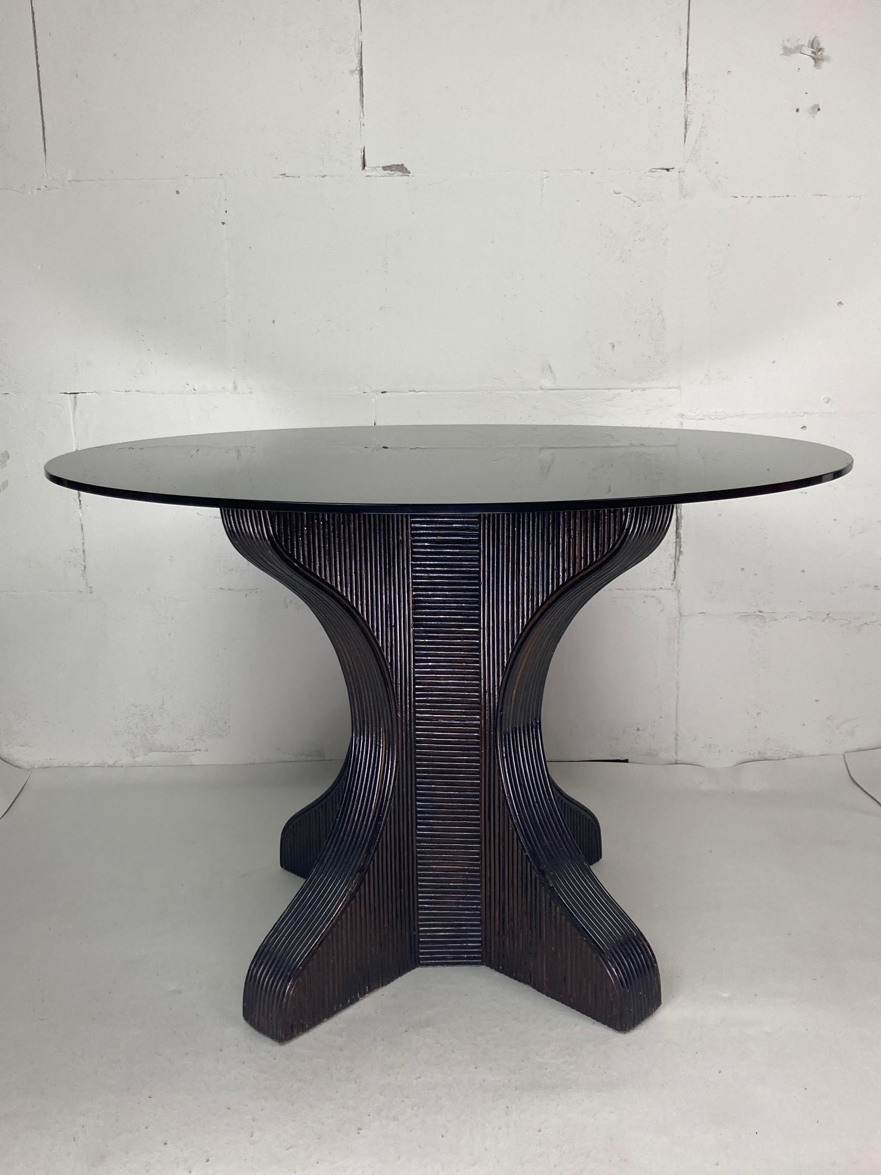 reeded table base