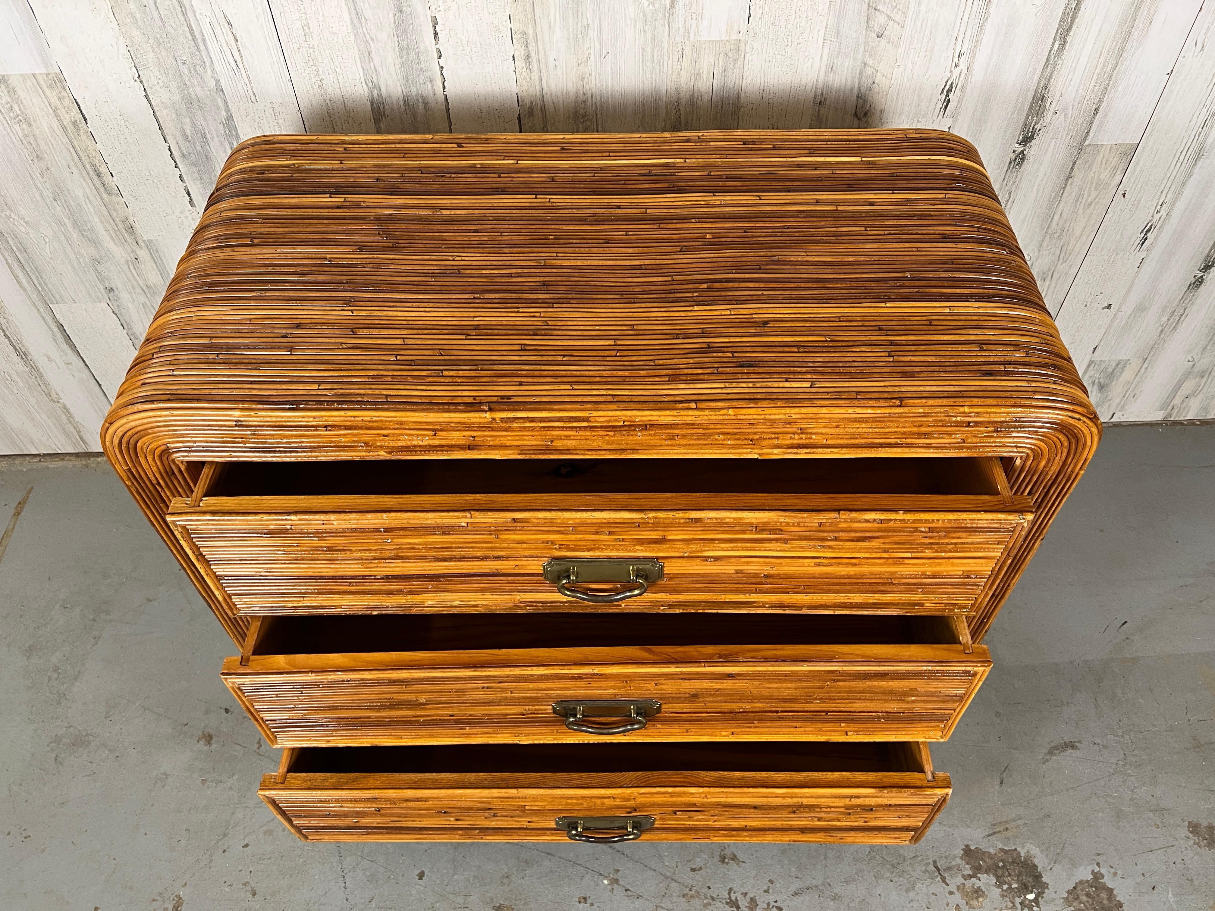 Pencil Reed Rattan Chest of Drawers 6