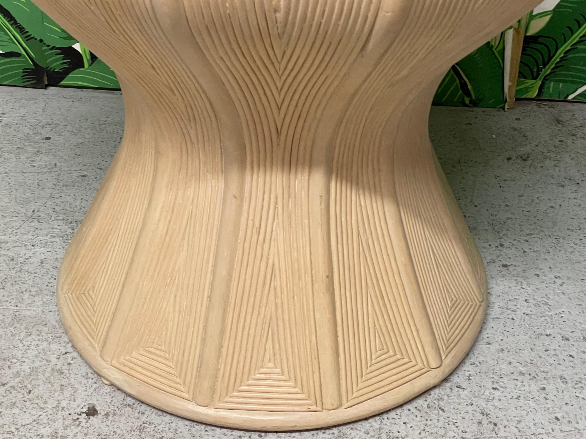 Pencil Reed Rattan Sculptural Dining Table Base In Good Condition In Jacksonville, FL