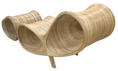 Pencil Reed Rattan Sculptural Ear Chair