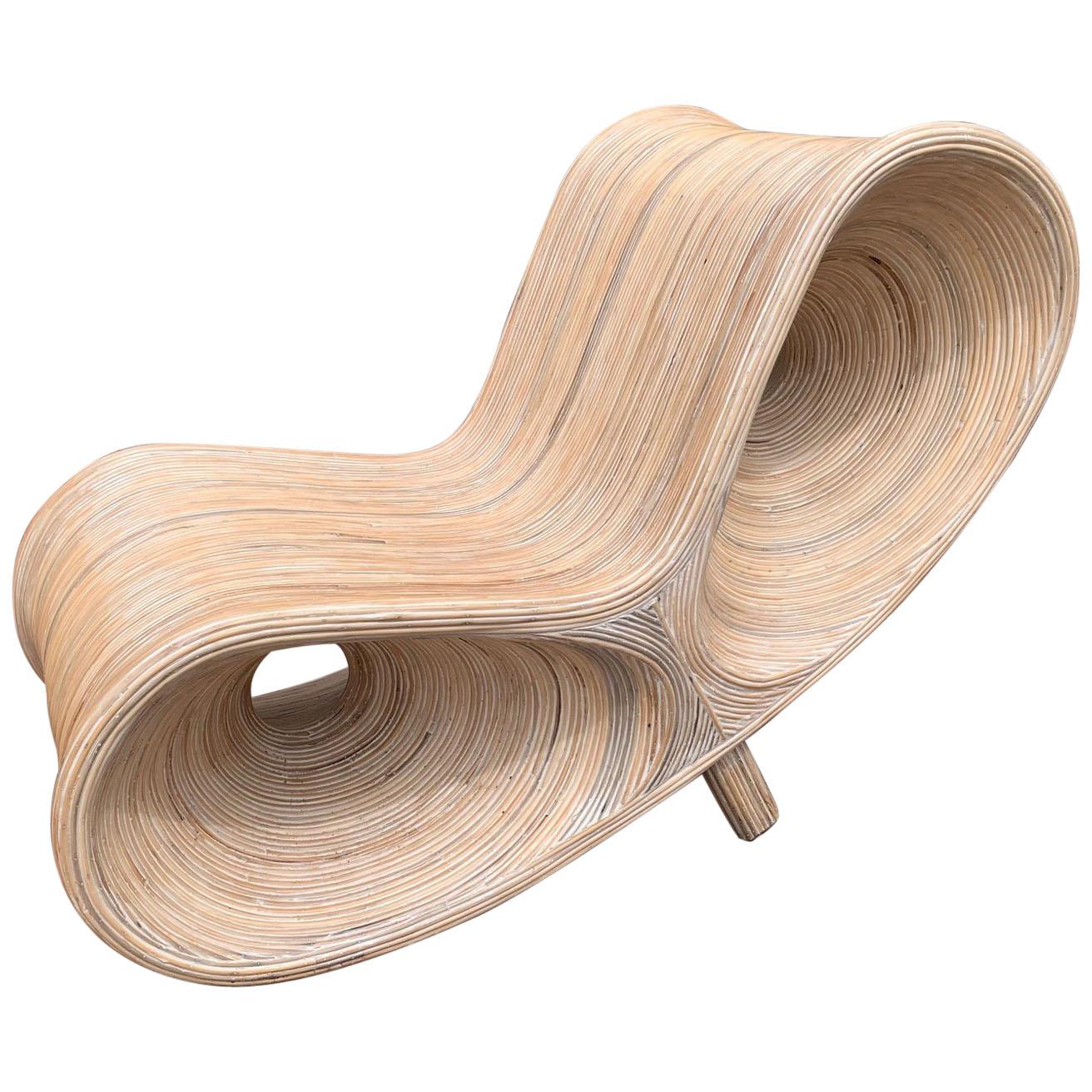 Pencil Reed Rattan Sculptural Ear Chair