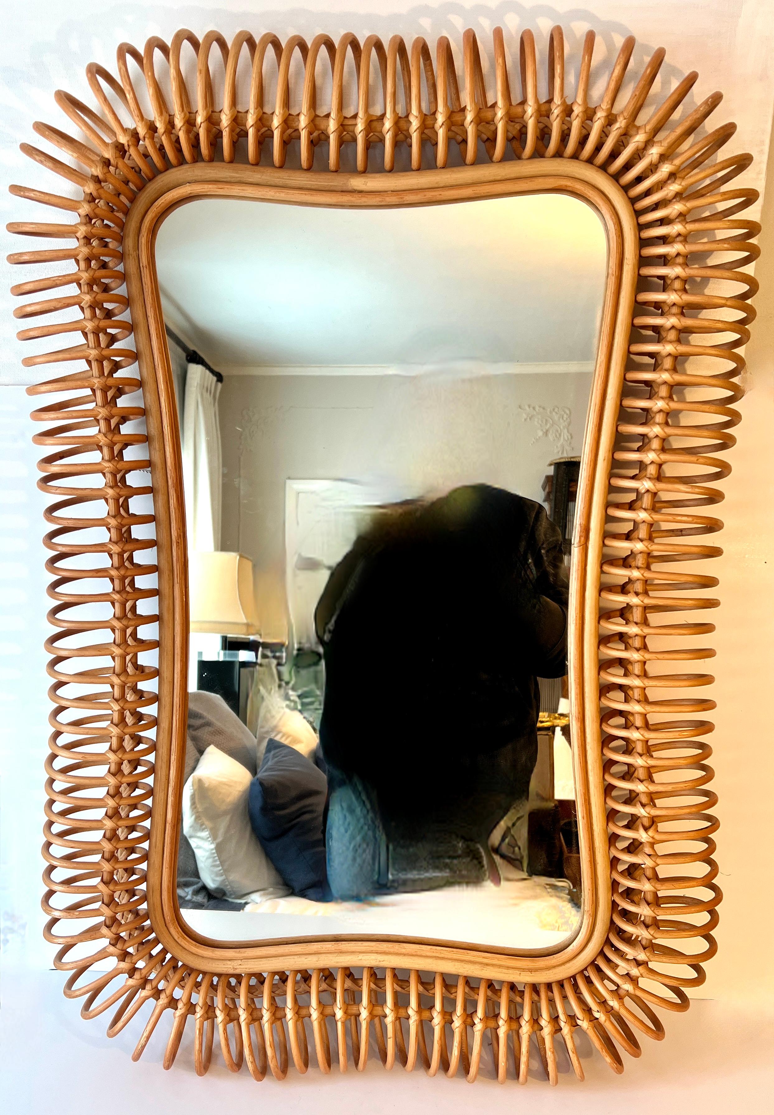 Pencil Reed Rattan Swirl Around a Woven Intricate Frame 3