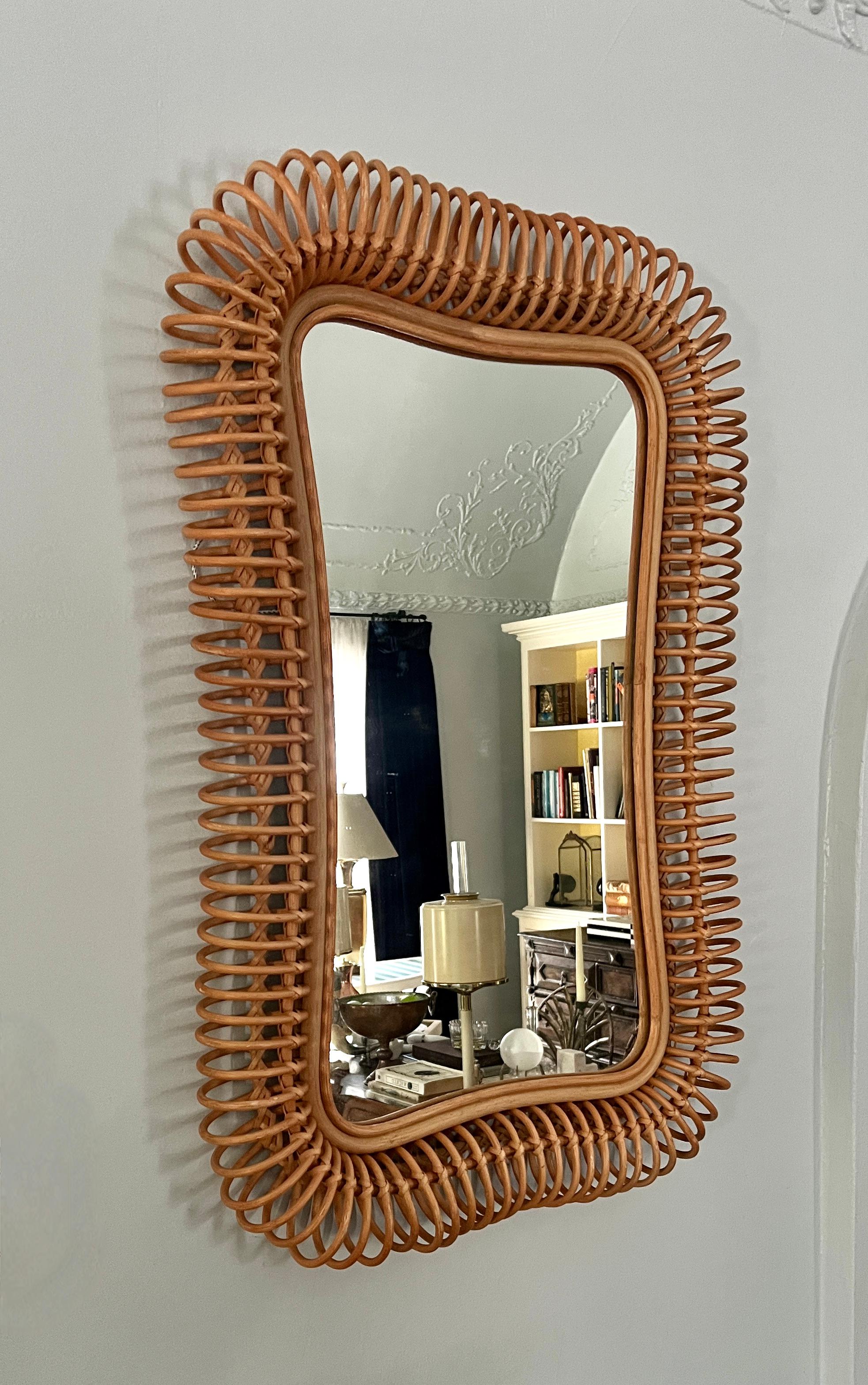 Pencil Reed Rattan Swirl Around a Woven Intricate Frame 4