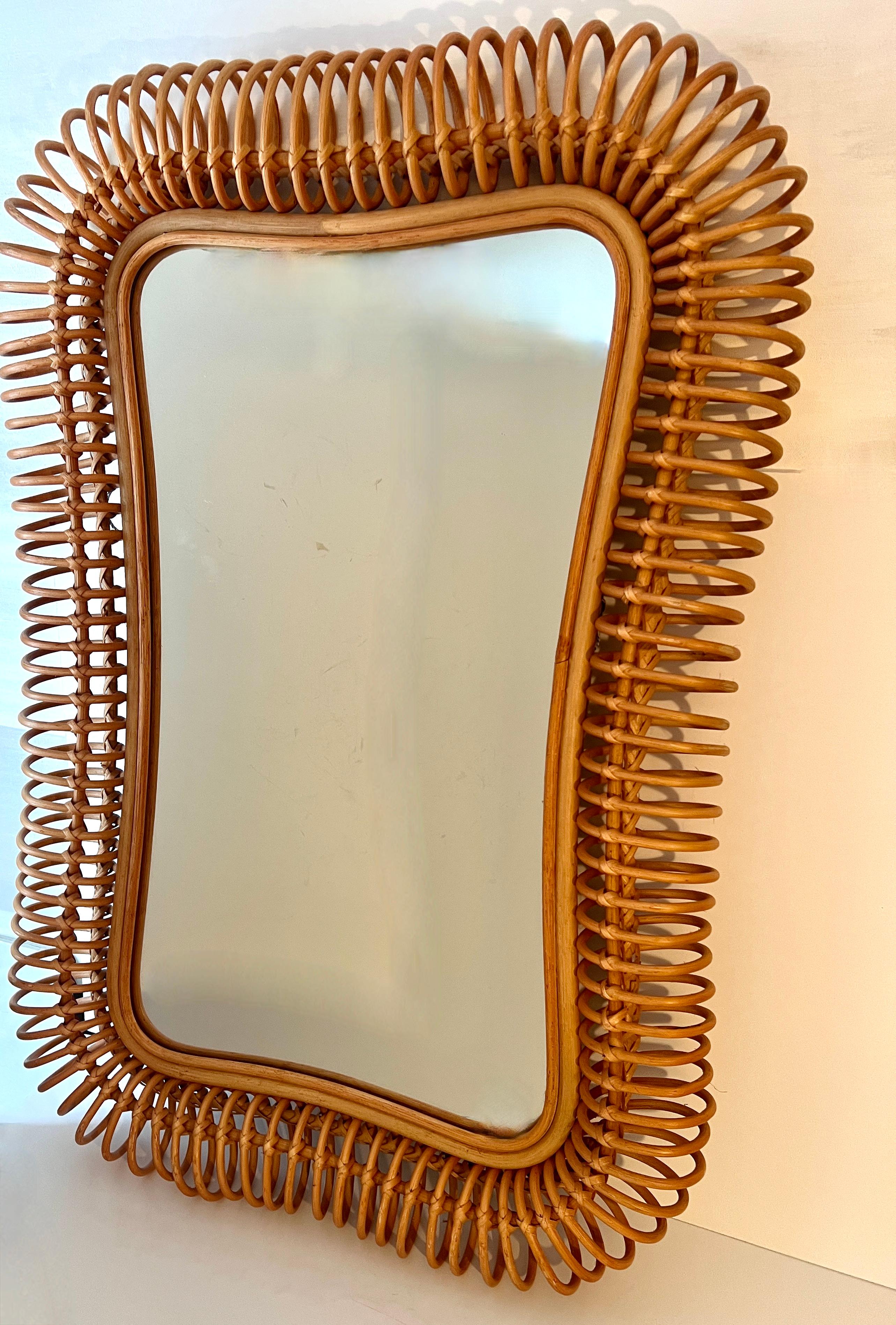 Pencil Reed Rattan Swirl Around a Woven Intricate Frame 2