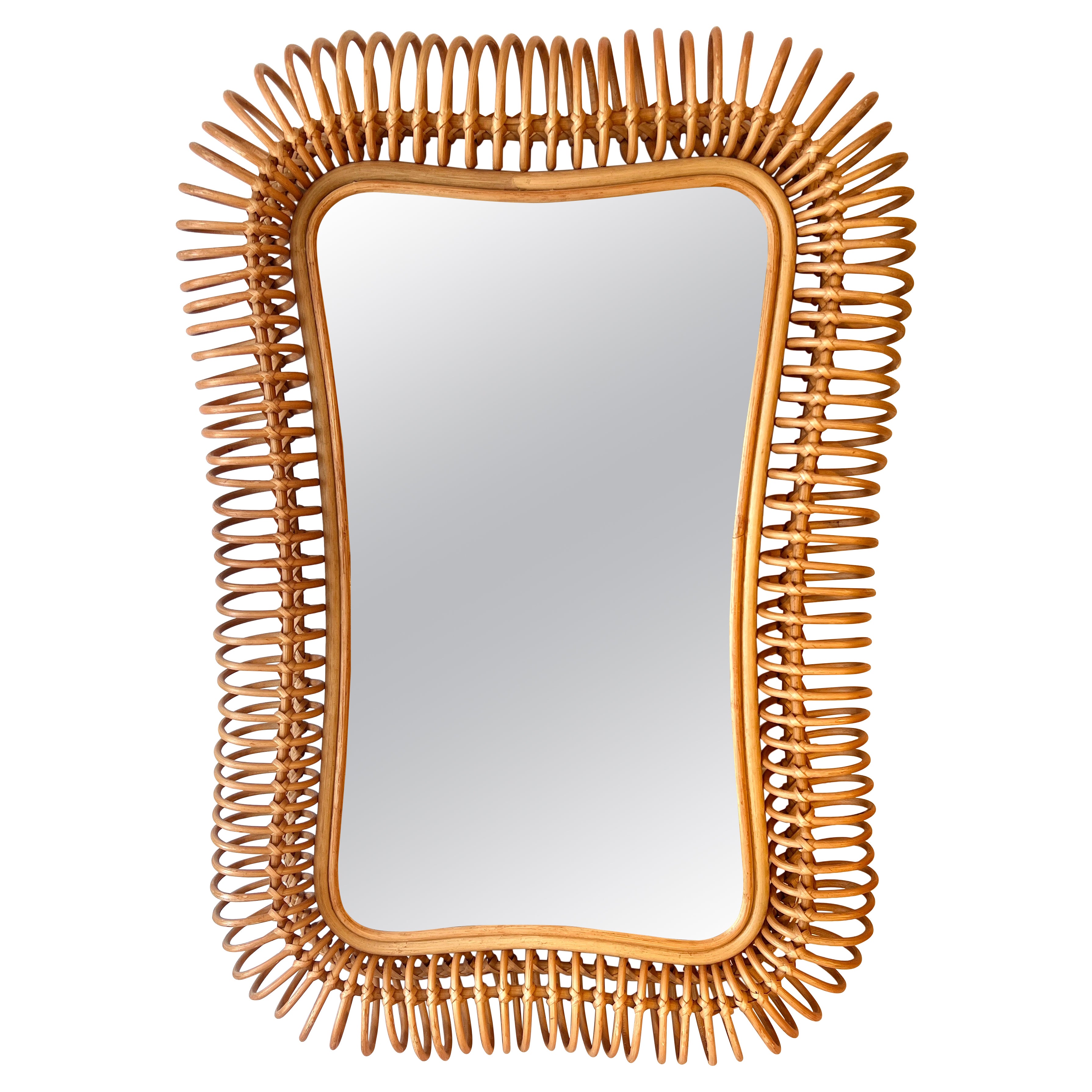 Pencil Reed Rattan Swirl Around a Woven Intricate Frame
