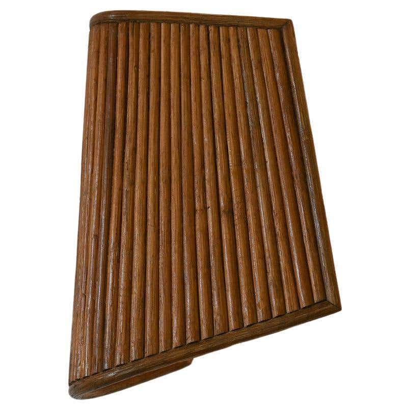 Rattan Pencil Reed Wall Mounted Mirror For Sale at 1stDibs