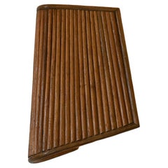 Wandleuchte aus Rattan mit Bleistift und Schilf, Mid-Century Modern