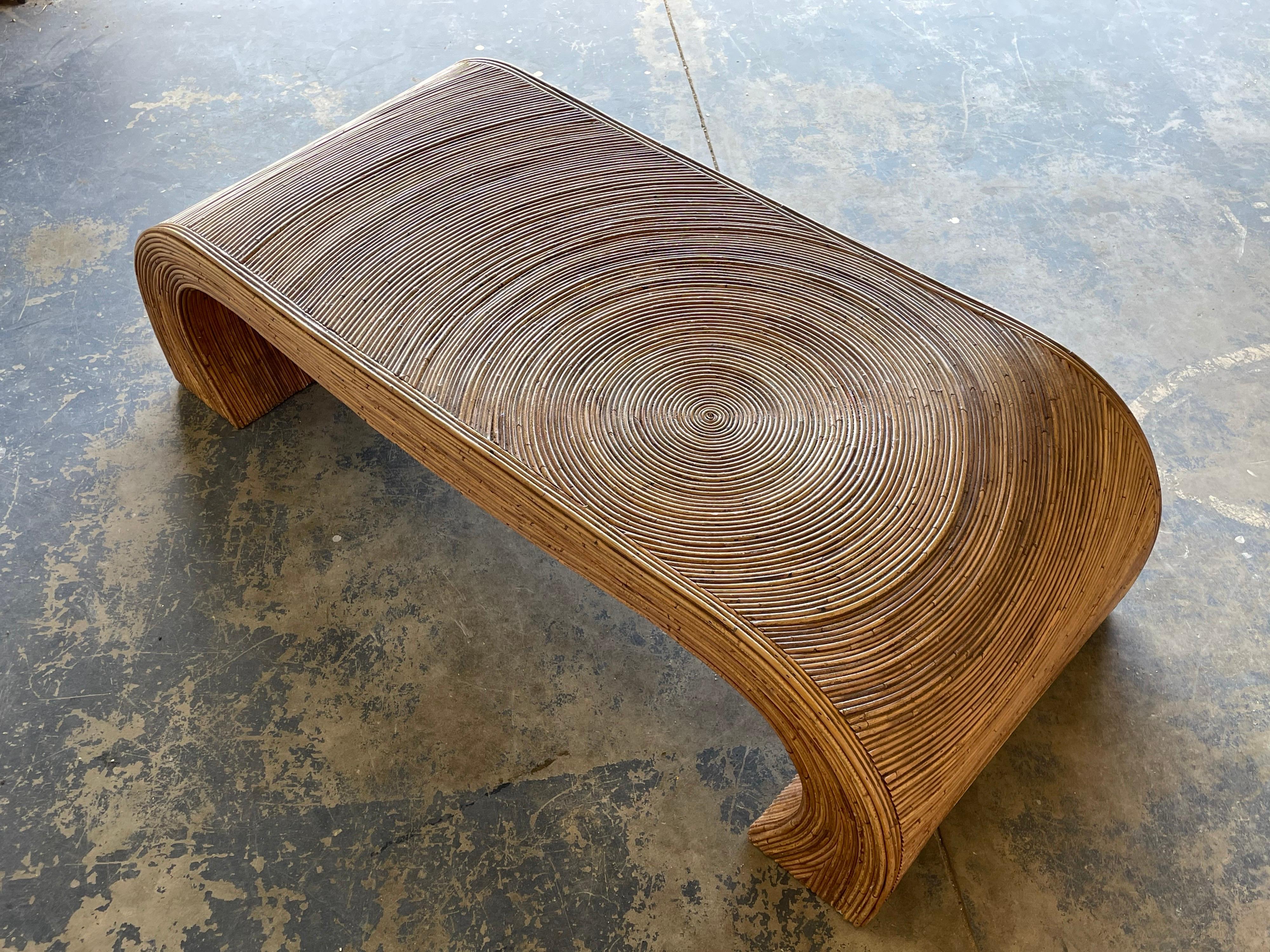 No description provided iconic split reed coffee table. Wonderful form and use of materials.

Blends well with other organic modernism designs such as Paul Laszlo, Paul Frankl, Vladimir Kagan, and T.H. Robsjohn-Gibbings.