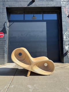 Pencil Reed Sculptural Ear Lounge Chair and Ottoman by Betty Cobonpue