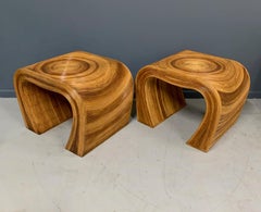 Pencil Reed Side Tables Midcentury