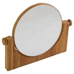 Pencil Reed Table Mirror Mid Century Modern Style