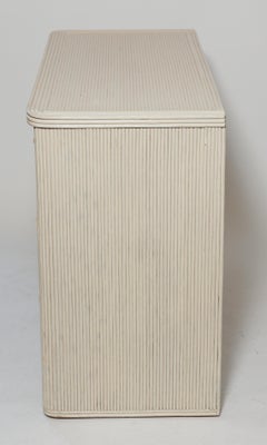 Pencil Reed Three Drawer Cabinet, Original Finish with "Arch" Design