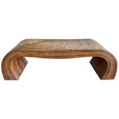 Pencil Reed Waterfall Coffee Table after Gabriella Crespi