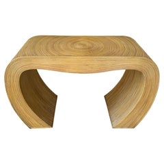 Pencil Reed Waterfall Console, 1970s Italy