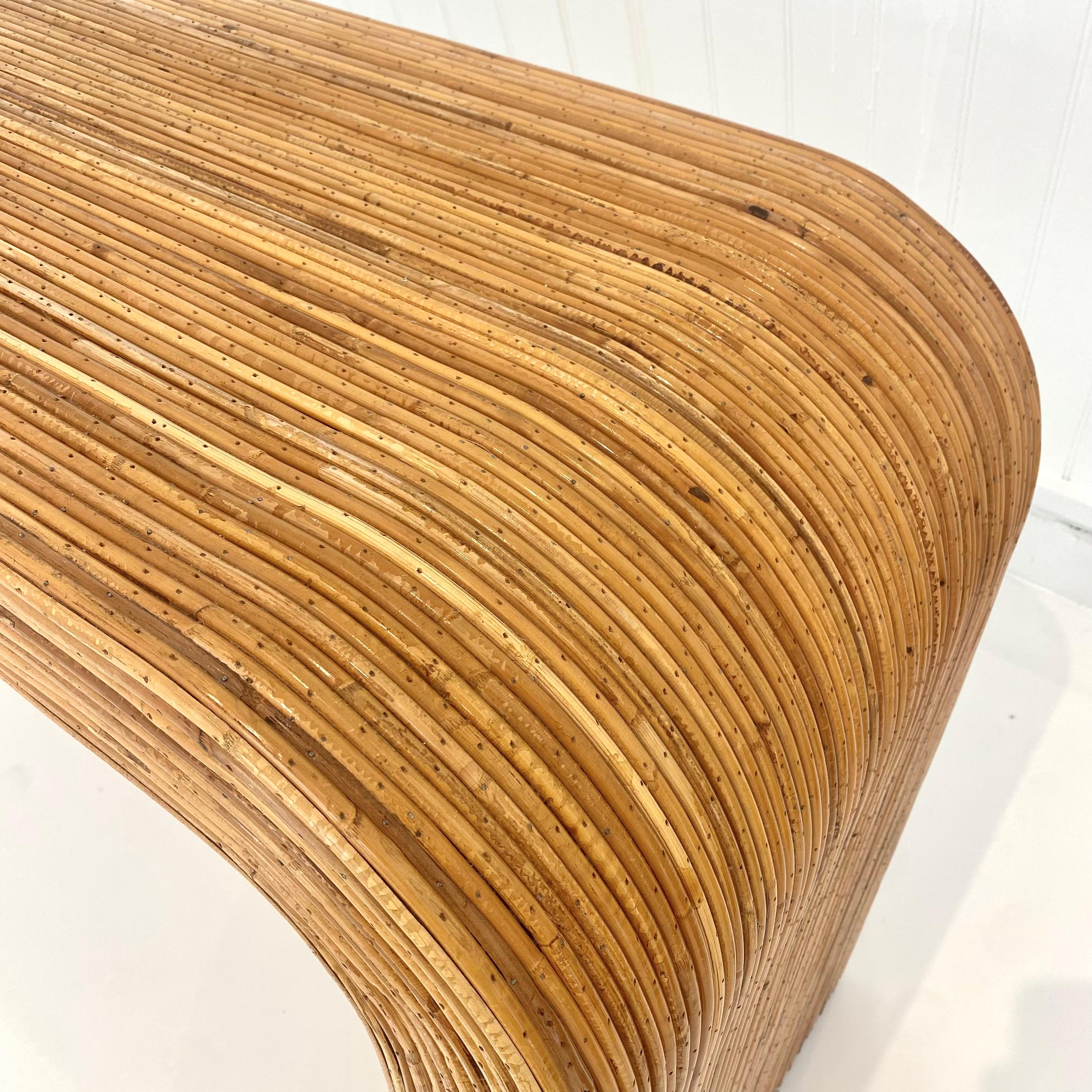 Console à cascade Pencil Reed, 1970 États-Unis en vente 7