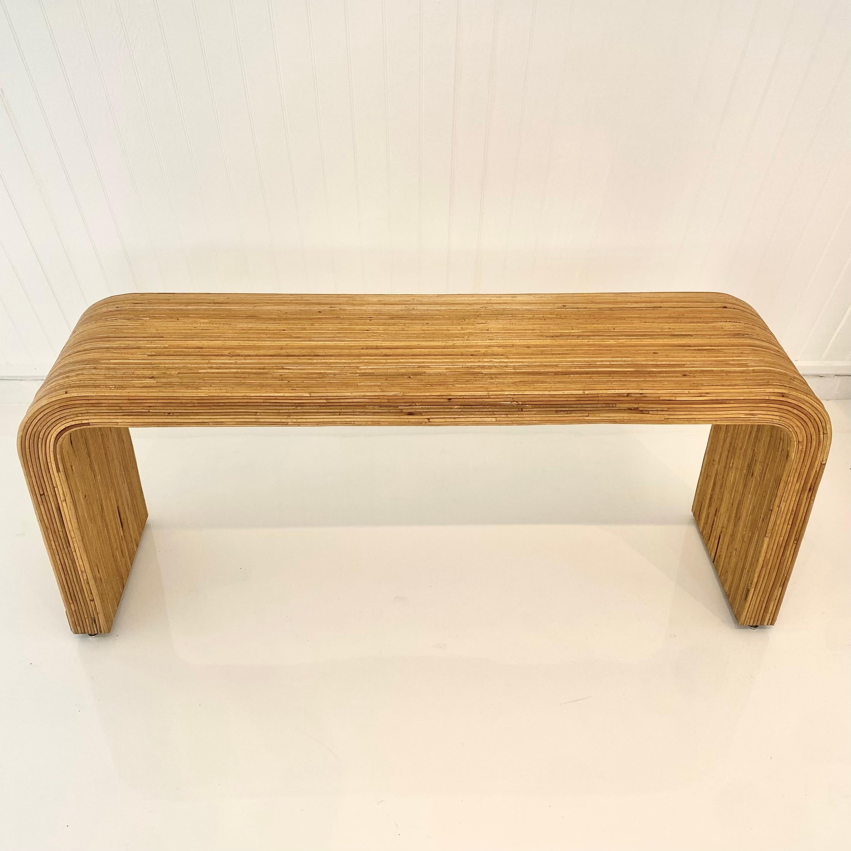 Console à cascade Pencil Reed, 1970 États-Unis Bon état - En vente à Los Angeles, CA