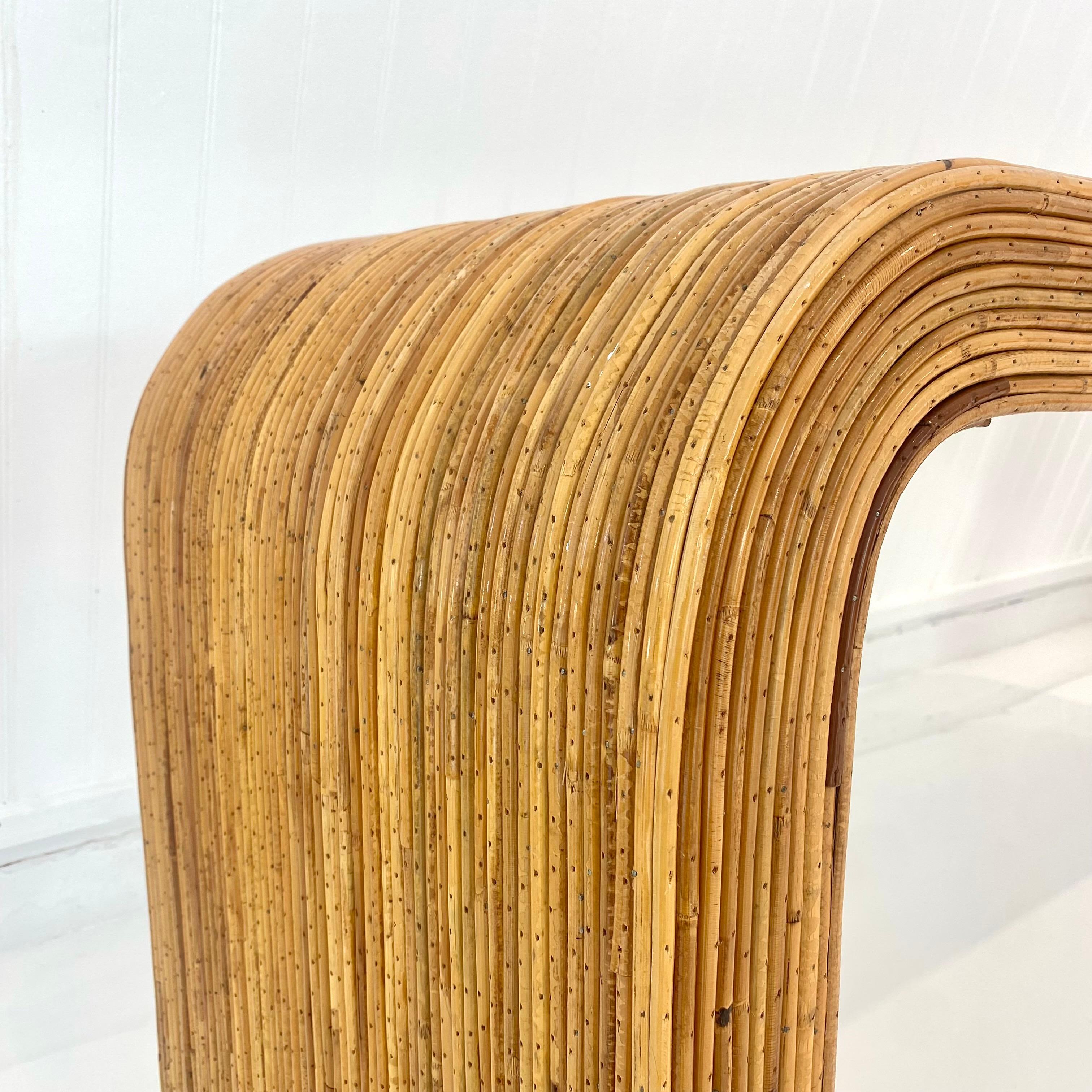 Fin du 20e siècle Console à cascade Pencil Reed, 1970 États-Unis en vente