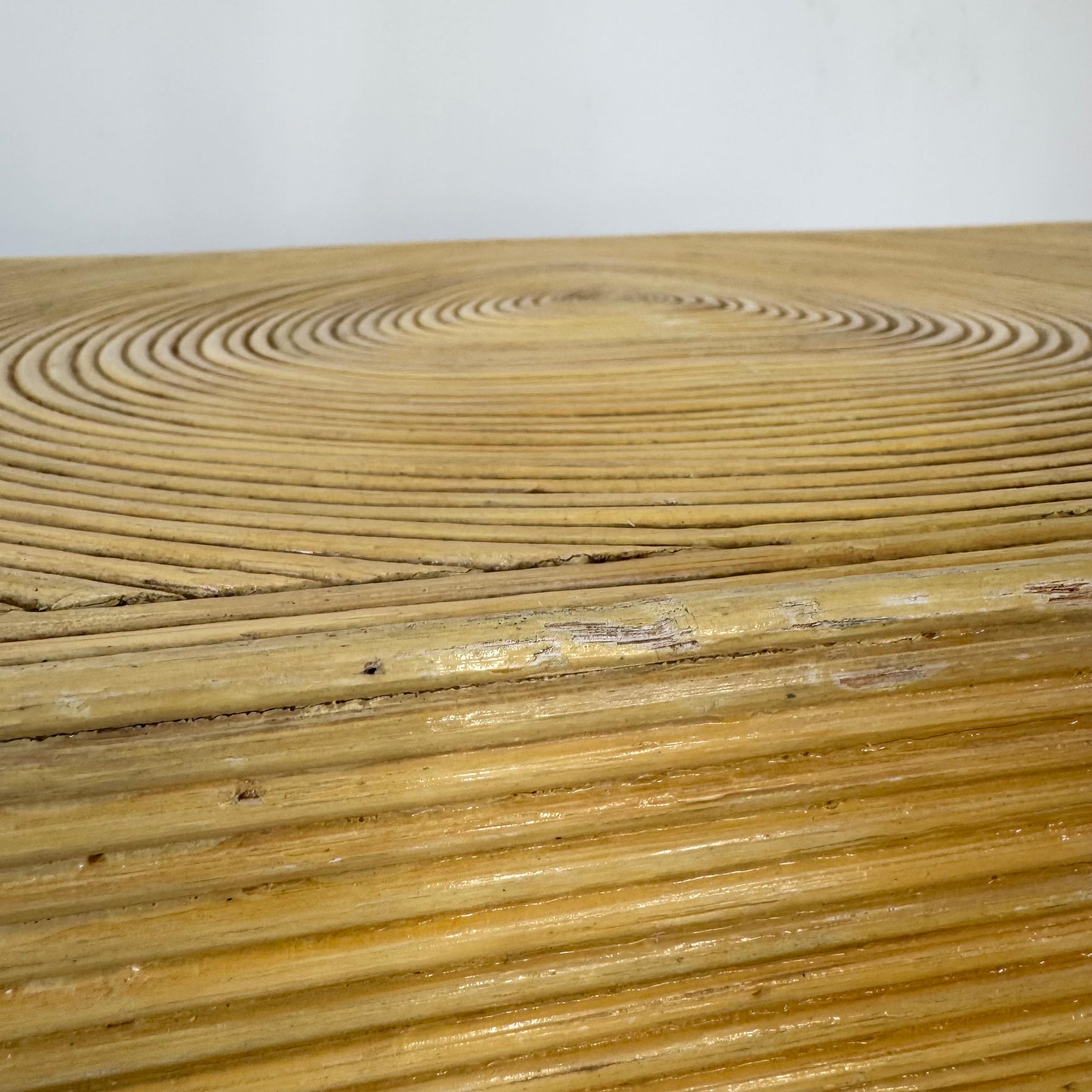 Pencil Reed Waterfall Console, 1970s Italy For Sale 7