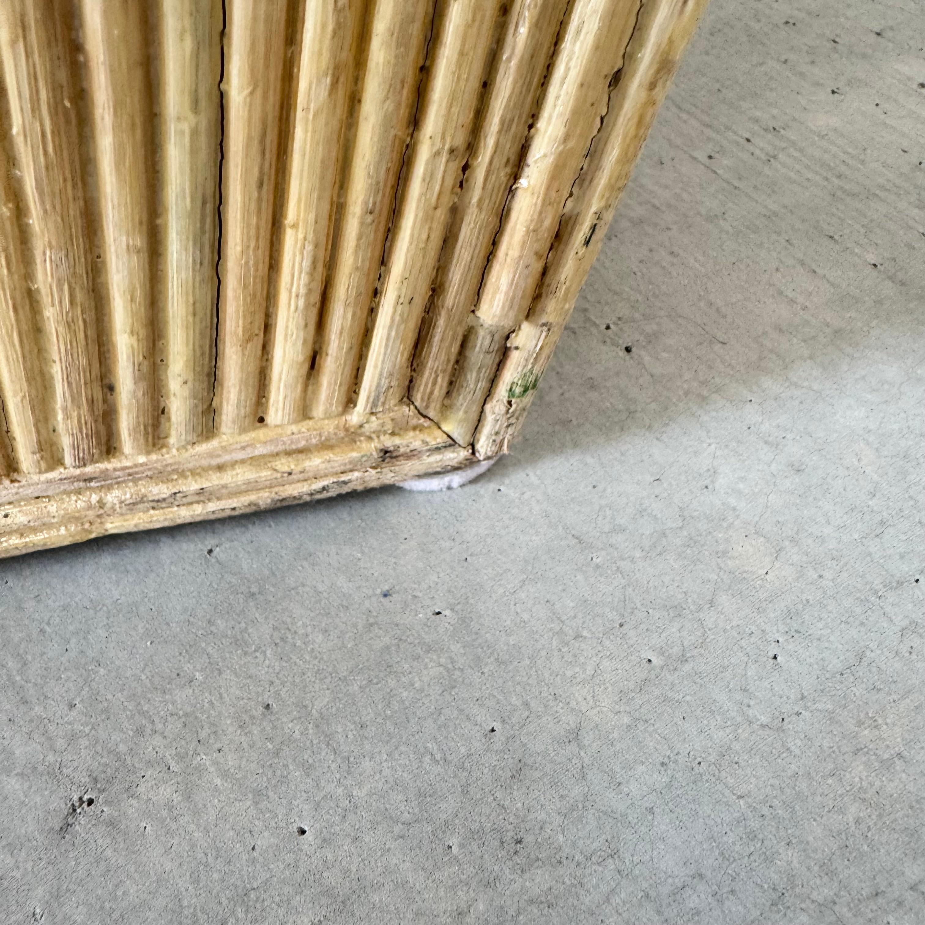 Late 20th Century Pencil Reed Waterfall Console, 1970s Italy For Sale