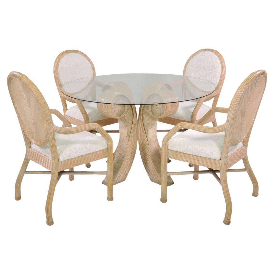 Set of Four Mexican Leather Dining Chairs at 1stDibs mexican dining