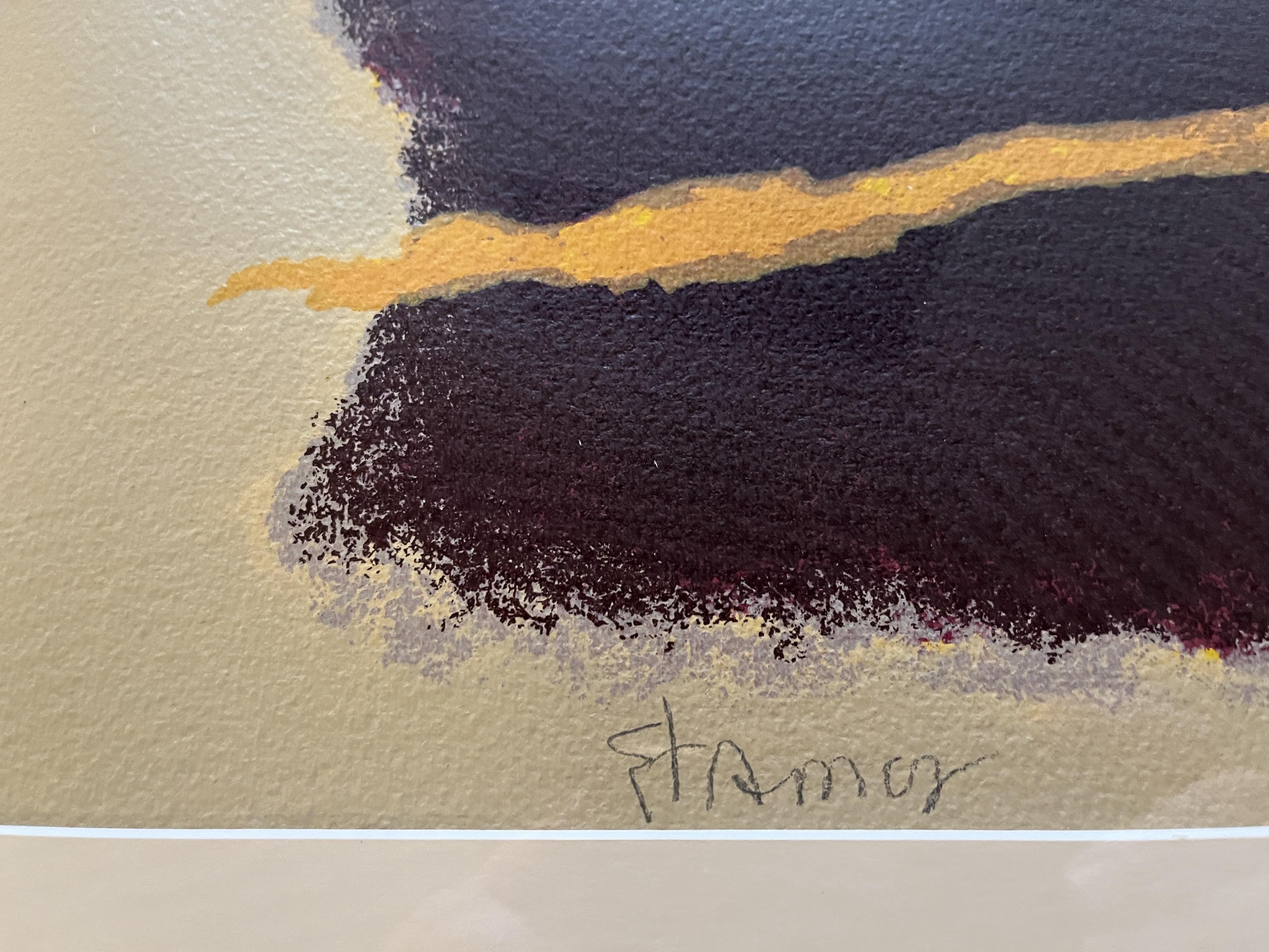 Mid-Century Modern Pencil Signed Serigraph by Theodoros Stamos