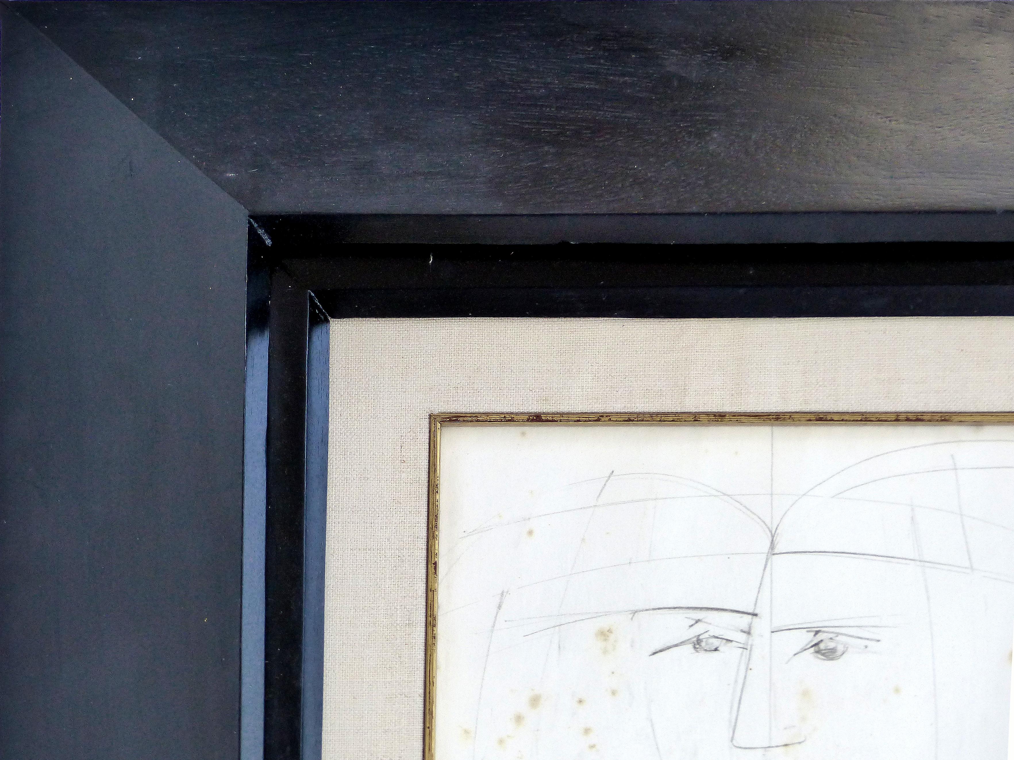 Cuban Artist Rolando López Dirube Abstract Pencil Sketch, 1987 at ...