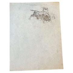 Croquis d'un taureau de papier